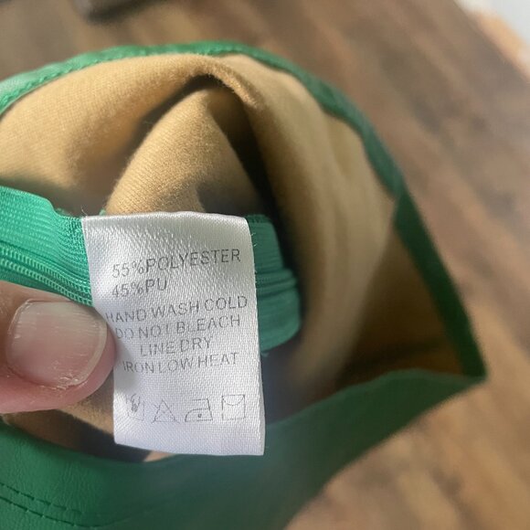 Eesome Faux Leather Crop Top - Kelly Green, Size Large - Picture 10 of 10